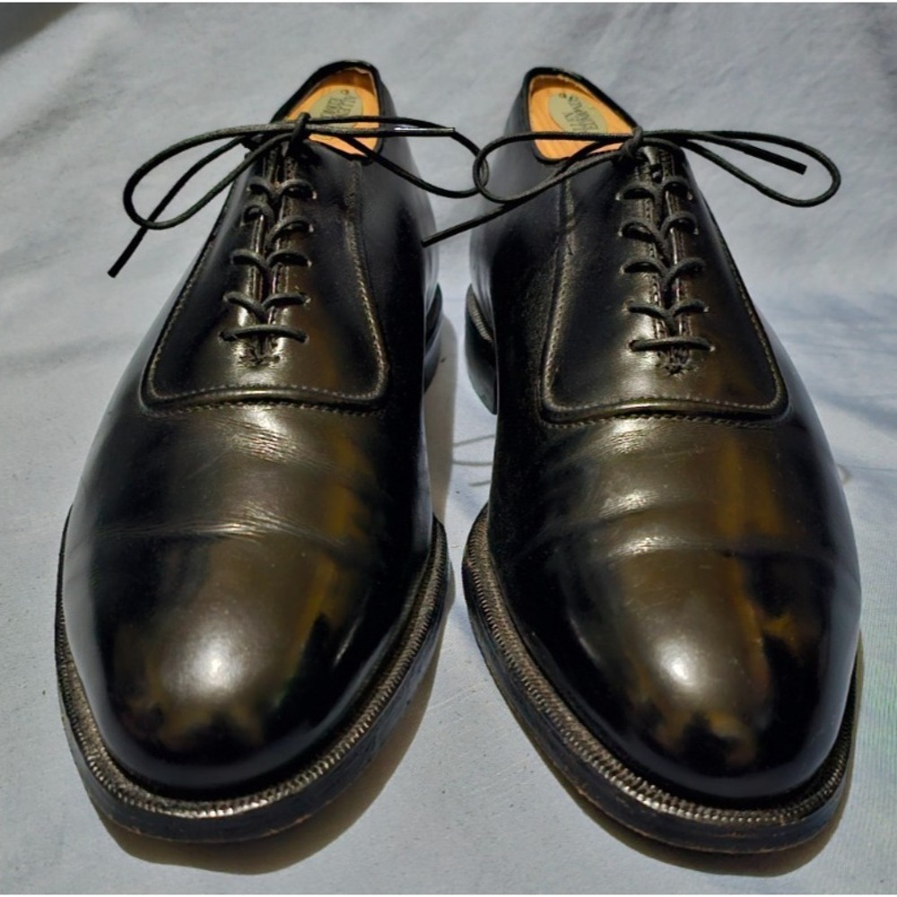 Vtg Johnston & Murphy Crown Aristocraft Derby Shoes 10 D‎ US